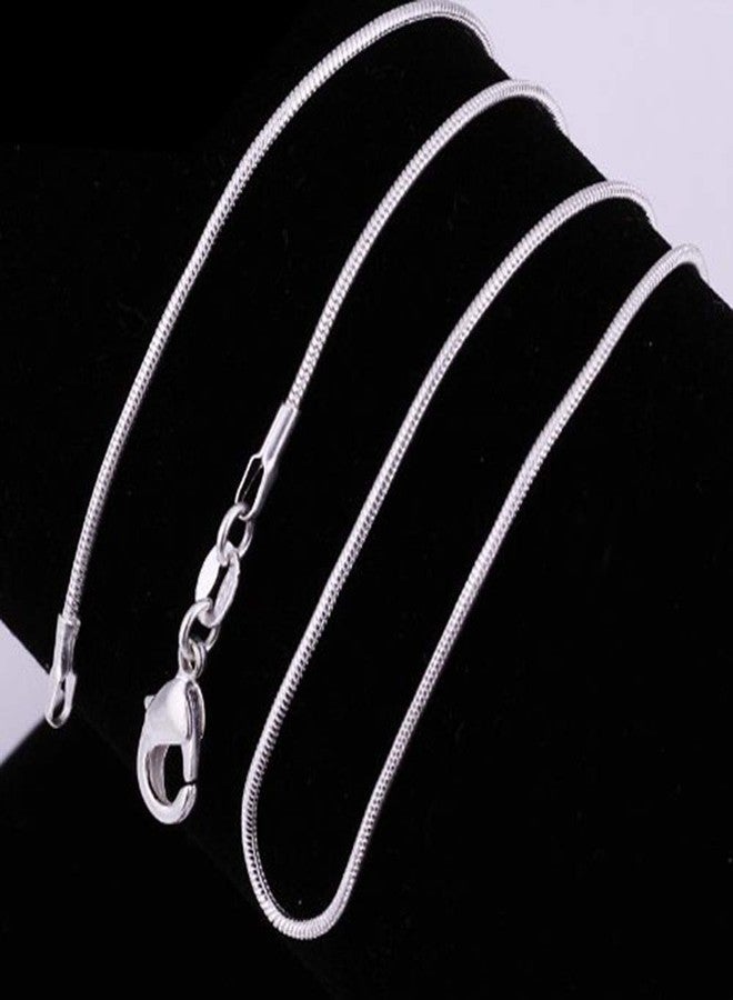 VKWE Goldenchen Fashion 925 Sterling Silver 1mm Snake Chain Necklace Jewelry Chain 16" - 30" for Men & Women (30 Inches) - Image 3